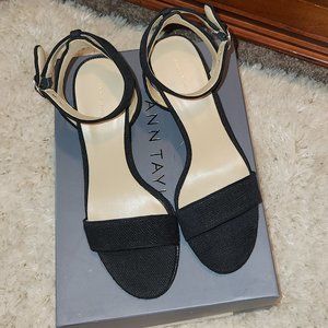 NWOT Ann Taylor Linen Wedge Sandals